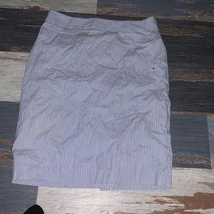 Blue and white striped skirt, size 8 brooks brothers